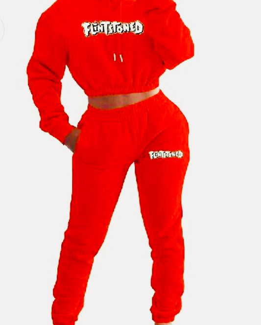 Flintstoned Crop Sets Orange