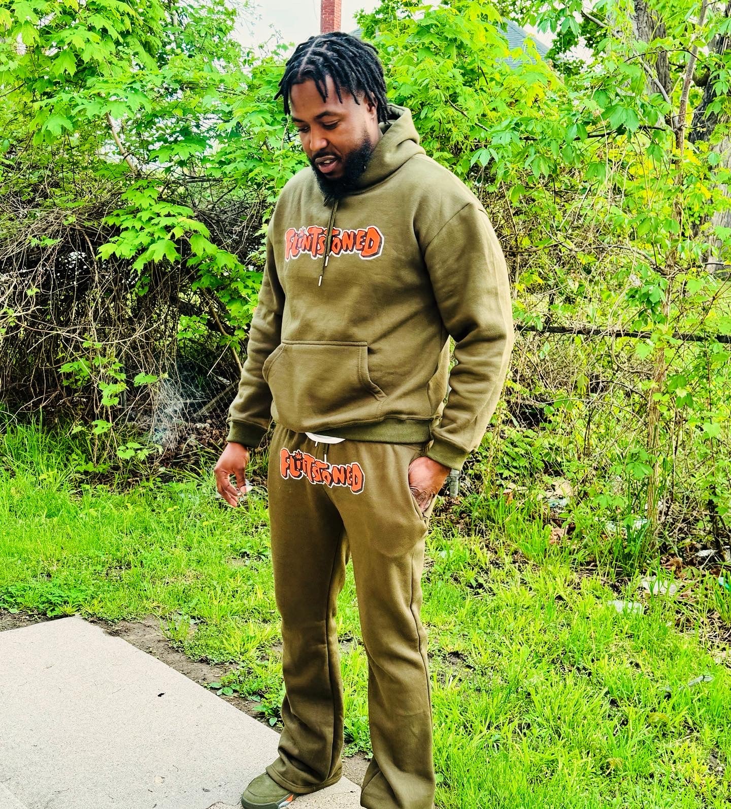 Flintstoned Stacked Sets (Olive/Orange)